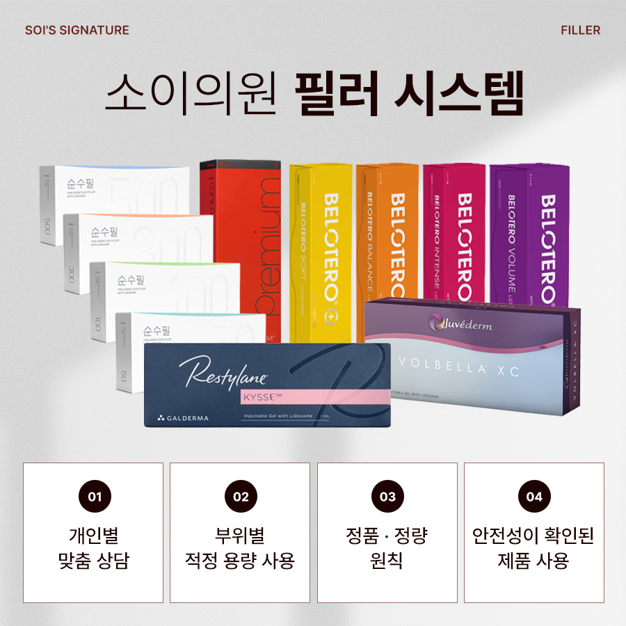 소이의원 필러 제품 시스템